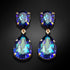 Auskarai "Kristalo Lašas III (Bermuda Mėlyna)" su Swarovski™ kristalais